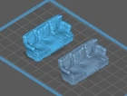 54mm/1:32nd Resin Ruined Couch