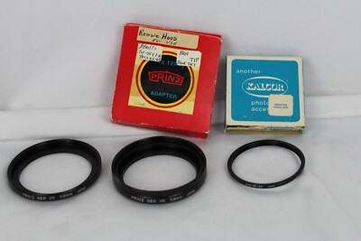 Kalcor Lens Thread Adapter 52mm + 2 Prinz 58mm Filter Adapters With Original Box