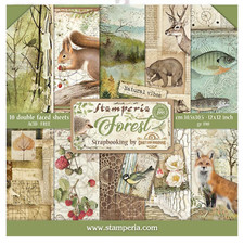 Stamperia Forest 12" x 12" Paper Pad Double Sided Botanical,Floral,Scrapbooking