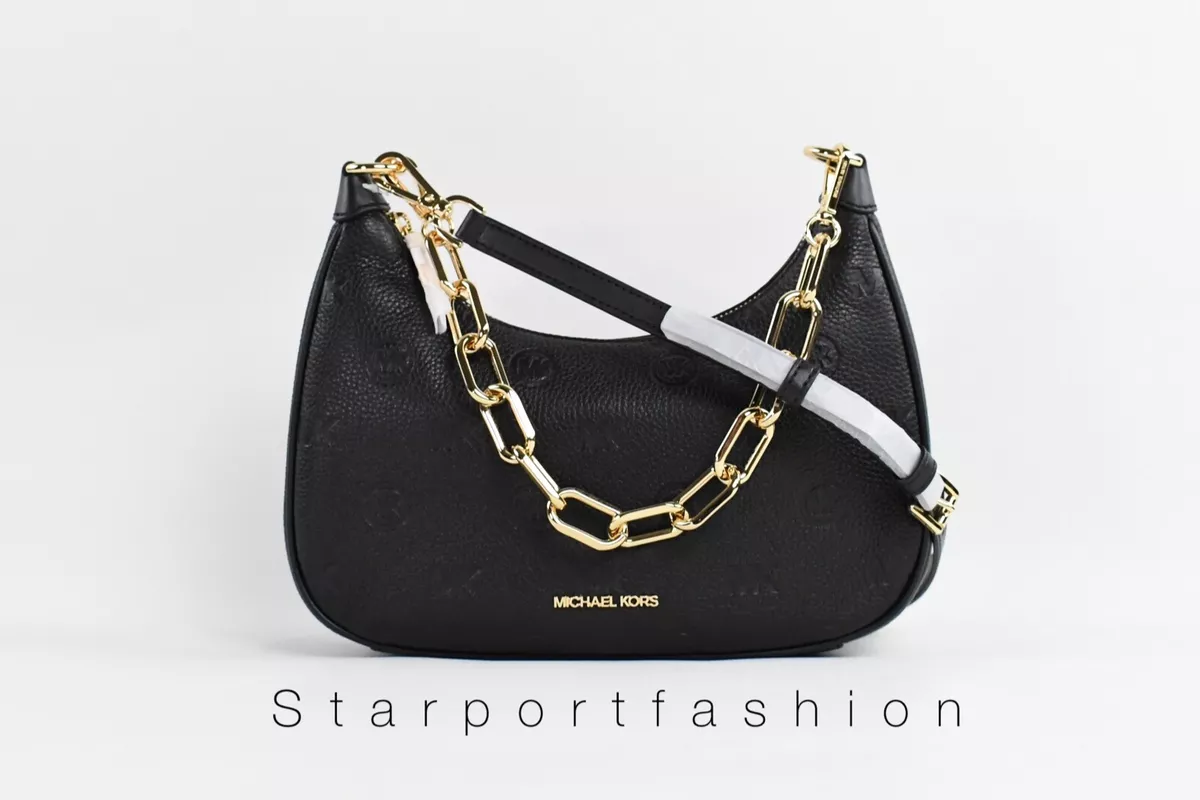 Michael Kors Cora Large Chain Shoulder Bag Leather Logo MK