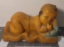 VTG/Antique Nursery Lamp 1950's Sleeping Baby Night Light Plastic No cord/light