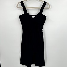 Diane Von Furstenberg Dress Women 2 Black Twist Front Wide Strap Sweetheart Neck