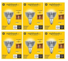 (6 bulbs) GE nighthawk LED PAR30 Longneck, 24 watt, 2200 lumens, 3000K warm