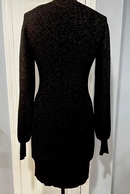 slim fit dress slacks Galaxy | Black Sequin Turtle-Neck Long-Sleeve Maxi Dress main image 0