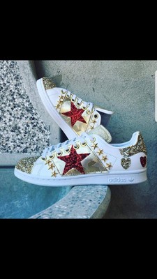 adidas con stella glitterata