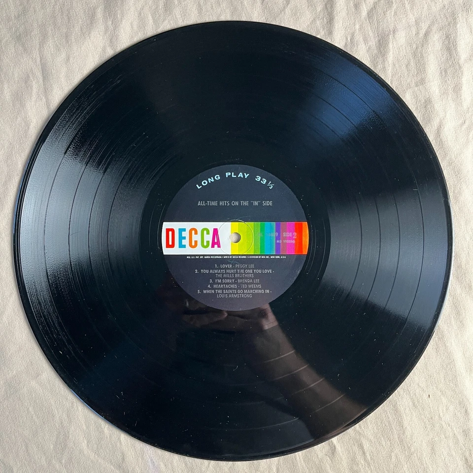 VARIOUS All-Time Hits On The "In" Side 1961 Vinyl LP Decca DL 34469 - VG+ Foto 4 de 4