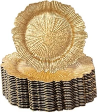 Charger Plate 13 in Round Matte Reef Plate Charger Ruffled Rim