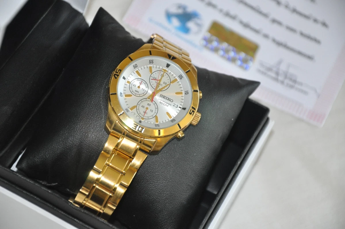 Seiko 24k gold best sale watch