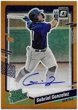 2023 Panini Donruss Optic  Rated Prospect Signatures Orange /85 Gabriel Gonzalez