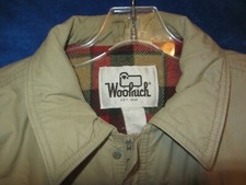 vtg Woolrich Khaki Jacket blanket lined sz Large/Short damaged 