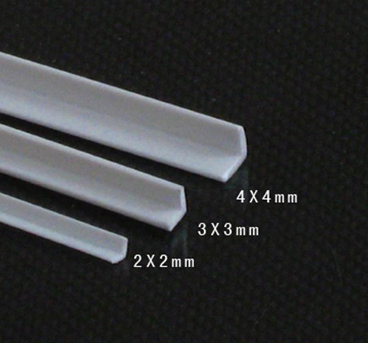 NJ STOCK  20pcs 4 x 4 x 250mm ABS Styrene Plastic L Shape Right Angle Bars White