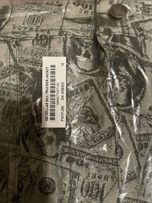 Supreme F/W 2017 100 Dollar Bill Trucker Jacket Box Logo Size