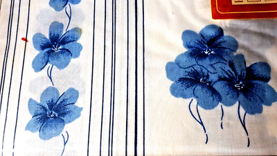 Bettwäsche Übergröße 155x200cm,'PETUNIE'blau-weiß-gemust.'CAROLINE'50%Bw~NEU/OVP