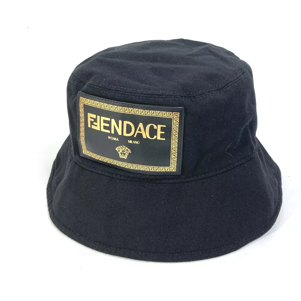 FENDI FXQ801 versace collaboration fendace logo bucket hat bob hat