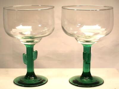 LIBBEY Cactus Margarita Mojito Glasses, Set of 2 - 16oz Retro  NICE MCM WINE