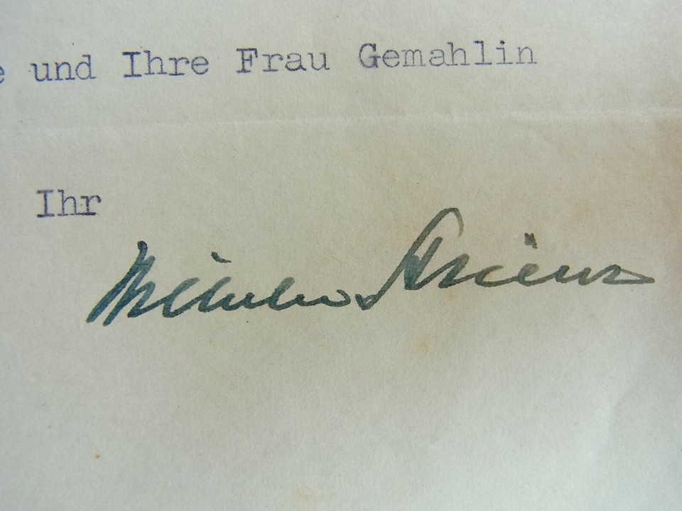 Opera Singer Wilhelm Strienz (19001987) Sign Letter Berlin 1941 An G