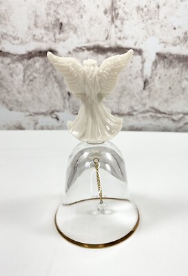 Bell♡　1109 Vintage 1995 Lenox Rare Collectable Crystal Bell & Porcelain