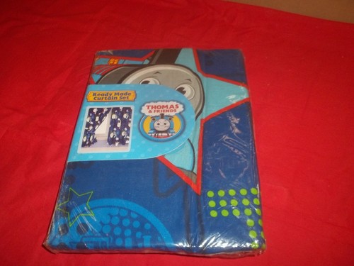 Thomas and Friends Curtain Set - 2 Curtains 66" by 54" with Tie Backs - Picture 2 of 4