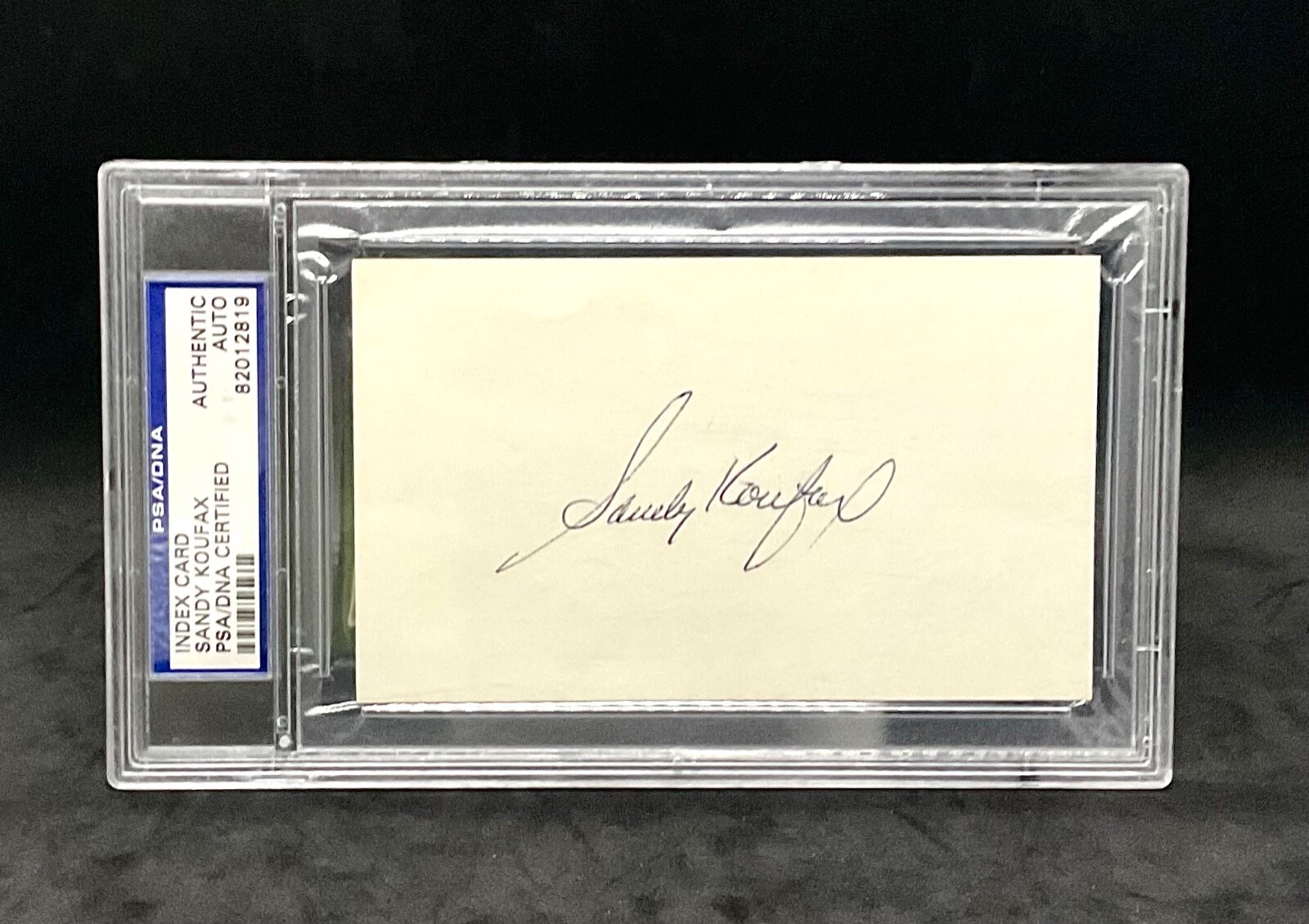 Sandy Koufax Signed Autograph Index Card Psa/Dna Certified Slabbed