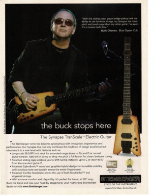 2008 STEINBERGER Synapse Transcale Electric Guitar BUCK DHARMA advertisement