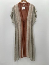 Entro Angelina Cheetah Kimono Duster Women s Size Medium Long Flowy NEW
