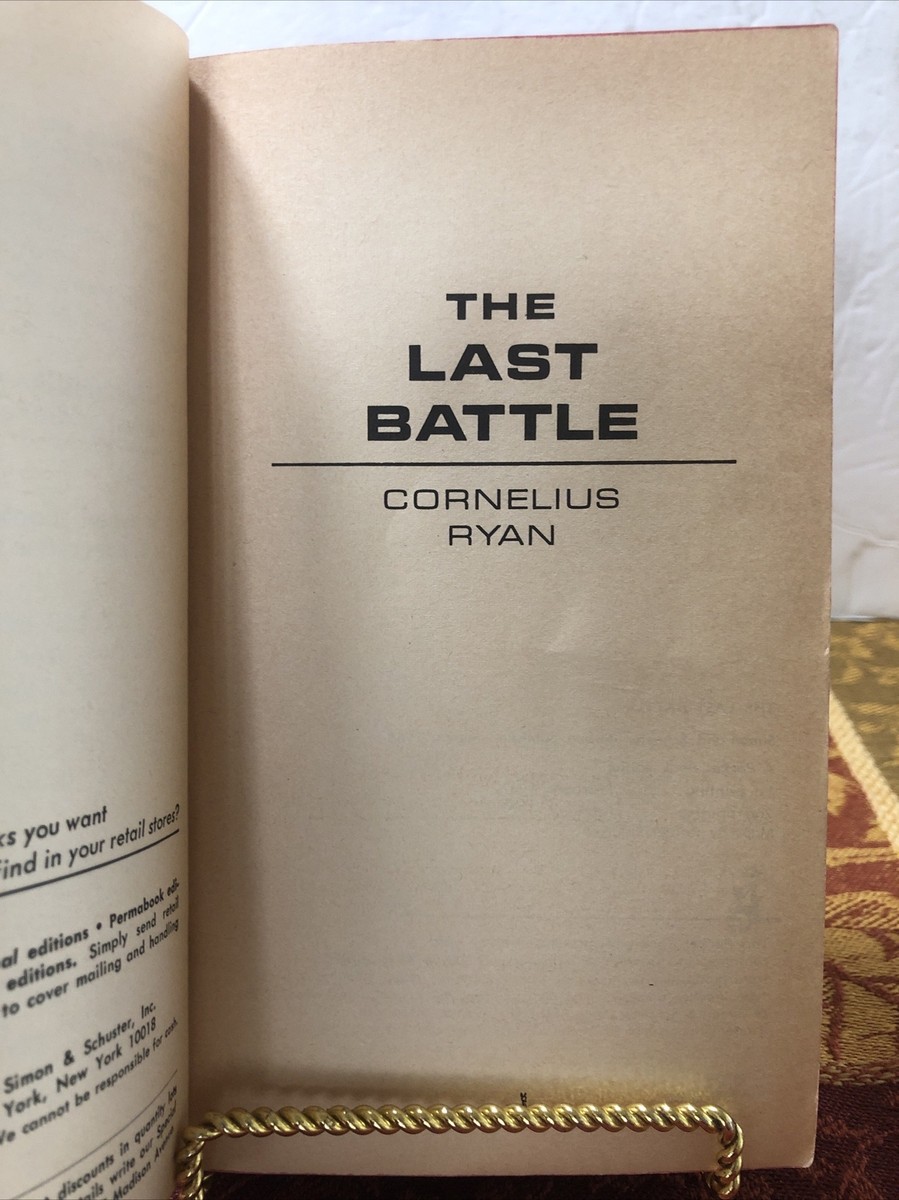 希少　THE LAST BATTLE by CORNELIUS RYAN The Last Battle by Cornelius Ryan - Books - Hachette Australia