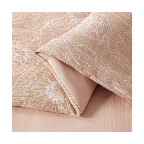Chezmoi Collection Katrina 6-Piece Floral Comforter Set Queen Size, Coral/Whi... - Picture 7 of 9