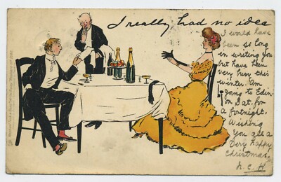 Hatte ich wirklich keine Ahnung! Vintage Raphael Tuck Write Away 1582 Postkarte A6