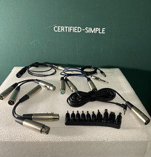 7x Audio Accessories Bundle   Shure WA302 Cable, 3  Pin Adapter, 10  Plug Set