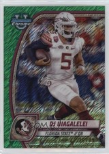 2024 Bowman U Chrome Green Shimmer Refractor 76/99 DJ Uiagalelei #48 uu5