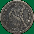 1850 Seated Liberty Dime Very Fine VF Coin #33267