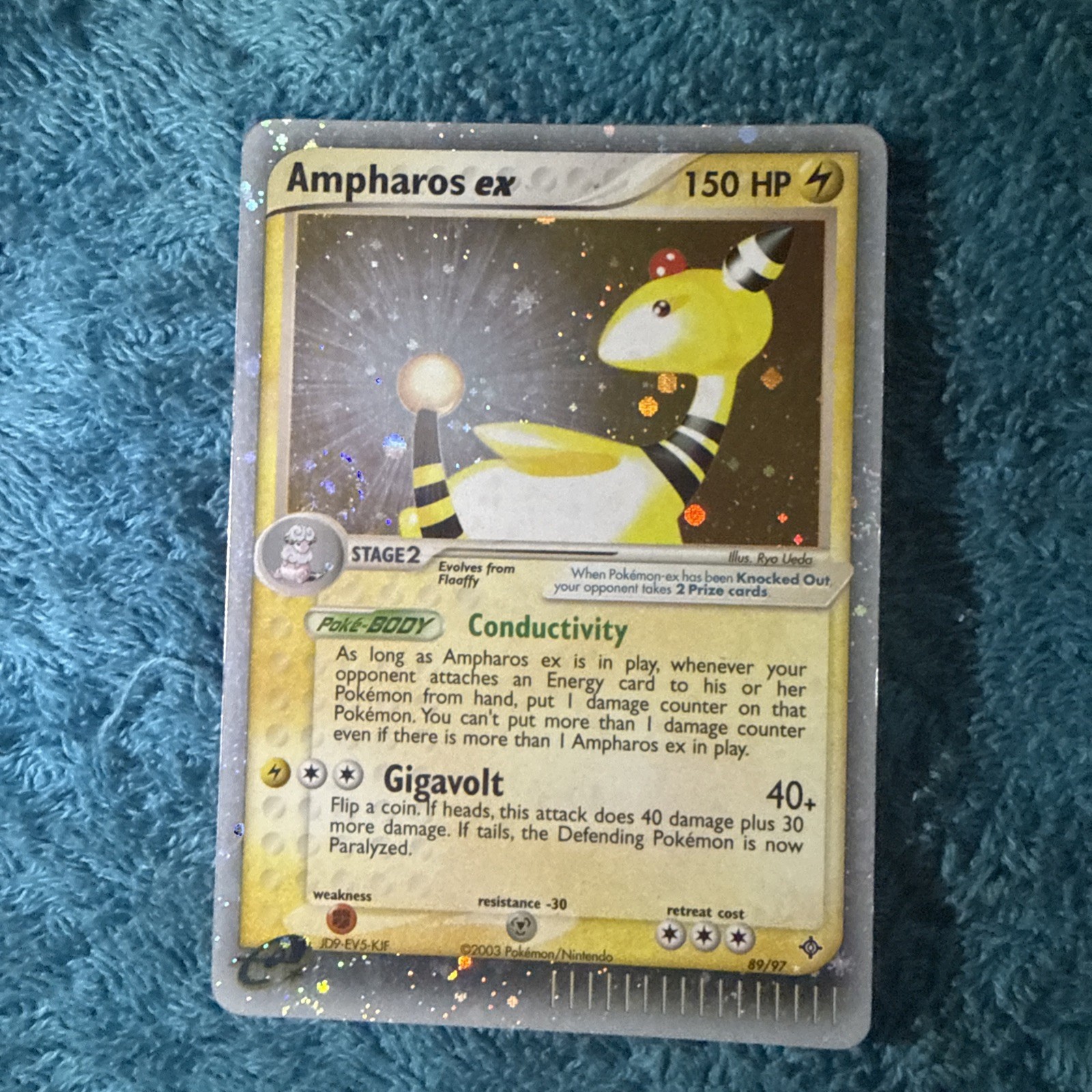 Pokémon TCG Ampharos EX Dragon Holo Card 89/97 NM Condition