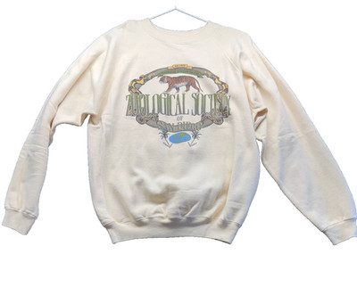 Vintage San Diego Zoo Tiger Sweatshirt XL Hanes Made in USA Zoological Society