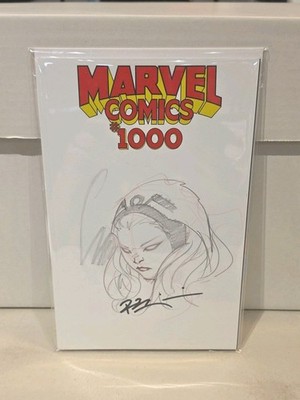 Marvel Comics #1000 Blank Sketch Variant ''Storm'' Sketch & Signed Ryan Benjamin