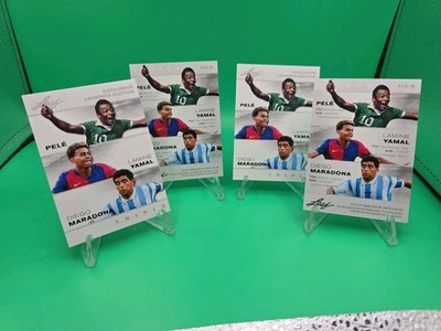 2025 Leaf Exclusive LegendsEdition Pele, Yamal, & Matadona ELE-16 Lot Of 4 Cards