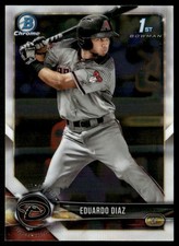 2018 Bowman Chrome #BCP225 Eduardo Diaz Prospects