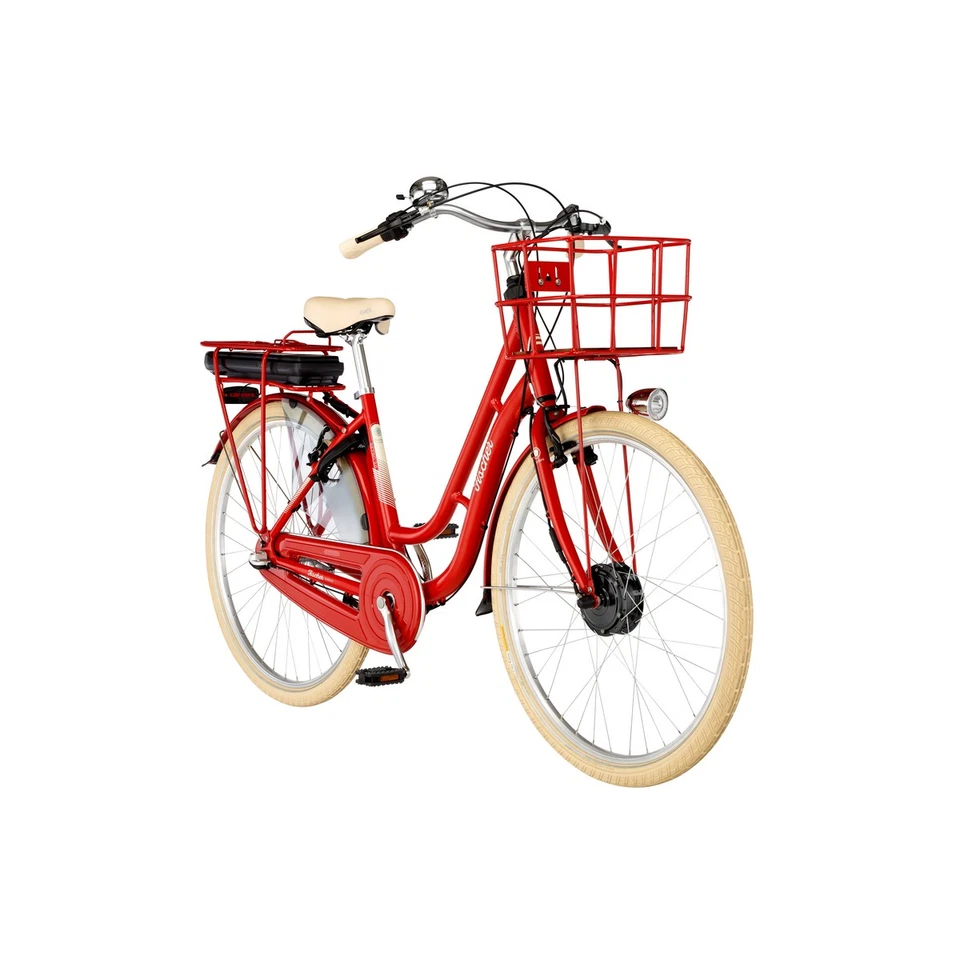 FISCHER City E-Bike Cita Retro 2.0 rot RH 48 cm 28 Zoll 418 Wh Rücktritt E-Rad - Bild 4 von 4