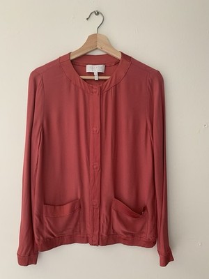 VTG ESCADA Button Longsleeve Top Blouse Jacket Ballerina Rose Quiet Luxury