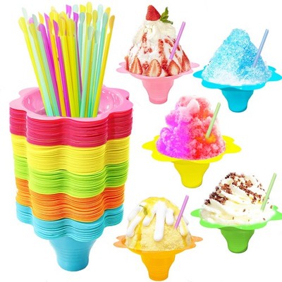 Summer Party Bowls, 200Pcs 4oz, Easy Grip, Colorful, Multicolor