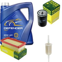 Mann Inspektionspaket 5L Mannol Defender 10W-40 FüR VW Golf II 1.6 1.8I Cat 1.8