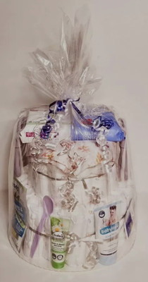 Windeltorte Mädchen Babylove Größe 1-3  Pflege-Set Geschenk zur Geburt Geschenk