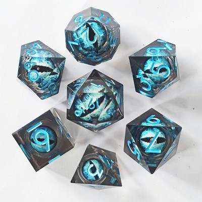 7PCS DND Dice Set Polyhedral Resin Dices For Dungeons&Dragons Role Playing Game