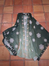 Beautiful dark green chiffon Dupatta. Frequently found in ethnic wear from India