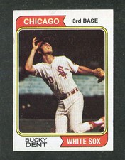 Bucky Dent Chicago White Sox MLB Rookie Baseball Card 1974 Topps #582 RC. rookie card picture