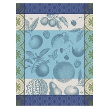 Le Jacquard Francais Arriere-Pays Blue Jacquard Cotton Tea Towel