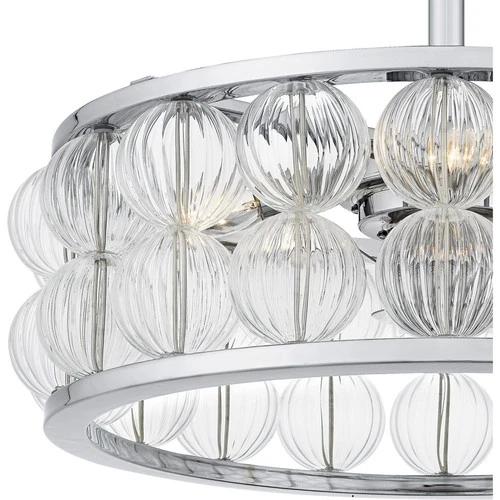 Polished Chrome  Fan Light from the Terrarock Collection - Picture 6 of 6