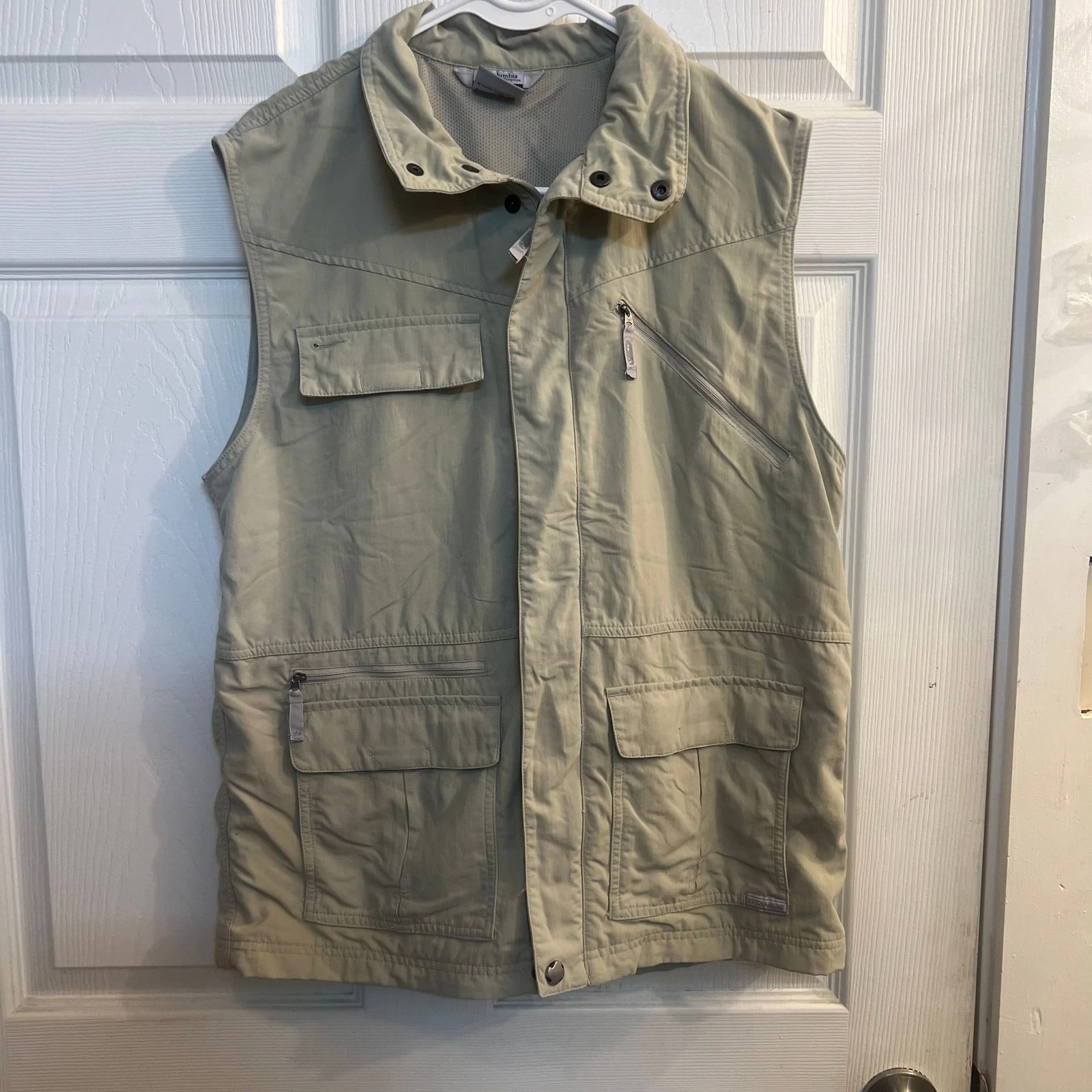 Columbia Mens Titanium Fishing Hiking Vest Beige Size M