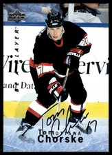 1995-96 Upper Deck Be a Player Autographs Tom Chorske Auto Ottawa Senators #S43