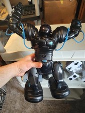 WowWee Black Robosapien RS Blue Interactive Robot without Remote Working