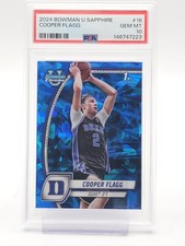 COOPER FLAGG 2024-25 BOWMAN U CHROME SAPPHIRE 1ST ROOKIE #16 PSA 10 A Q4616